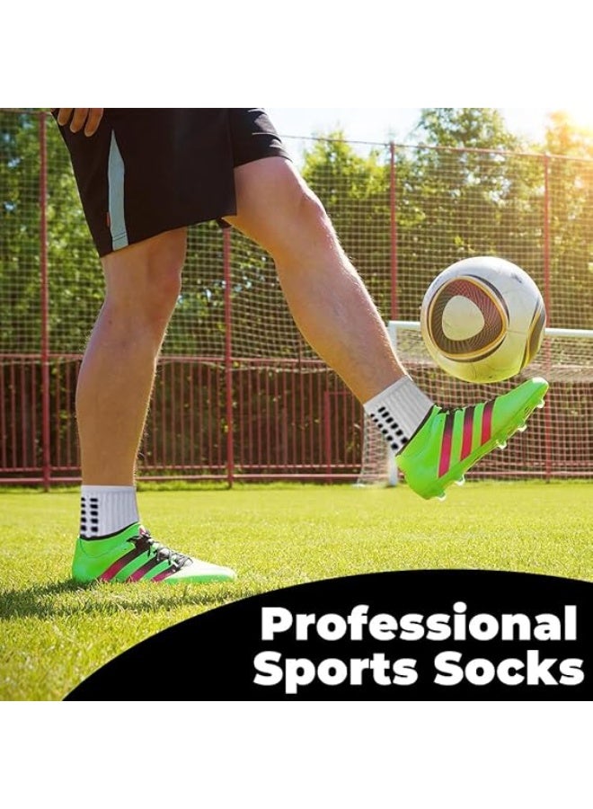 Arabest 5 Pack Men's Soccer Socks Anti Slip Non-Slip Grip Pads for Football Basketball Sports Grip Soccer Socks - Image 2
